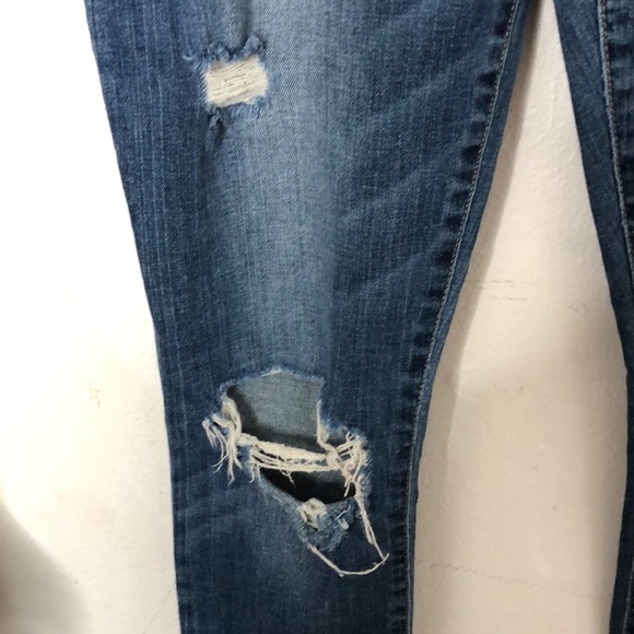 JOE’S Mid Rise Waist Destroyed Ripped & Frayed Keagan Skinny Ankle Jeans Sz 28 - Picture 6 of 12